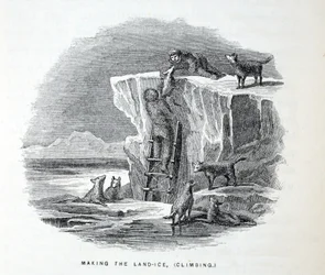 Das Land-Eis machen, Klettern, Illustration aus 